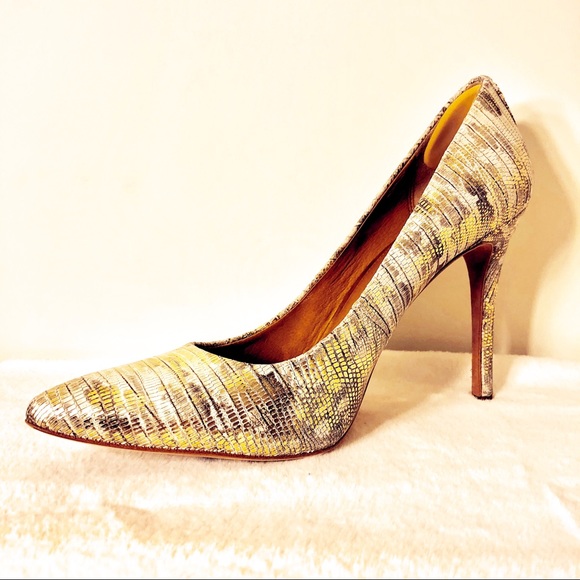 Coach Shoes - Coach New York Pumps Gold Flake High Heel Size 11